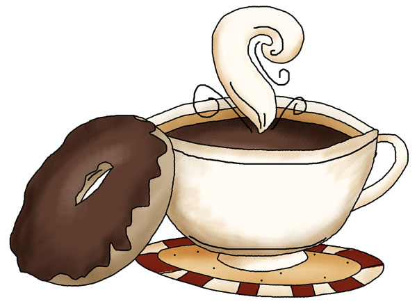 Free coffee and donut clipart