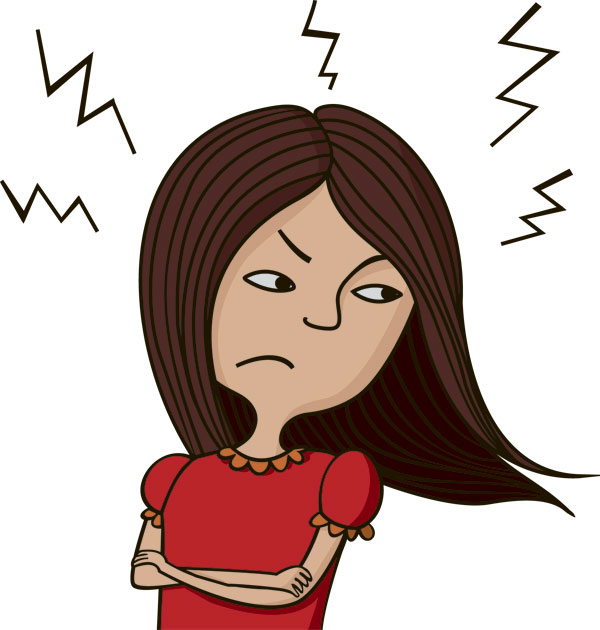 irritated girl clipart - Clip Art Library