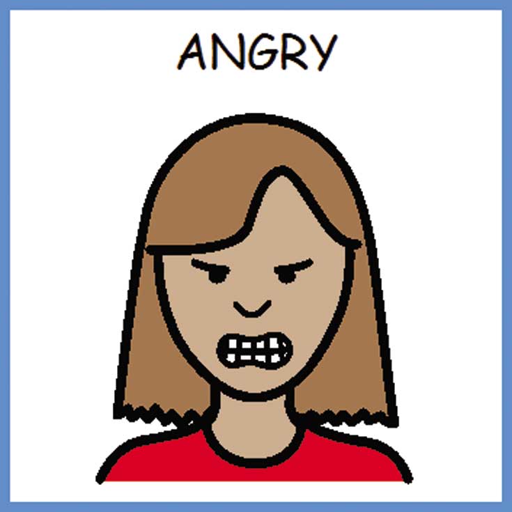 Angry Cartoon Face Girl