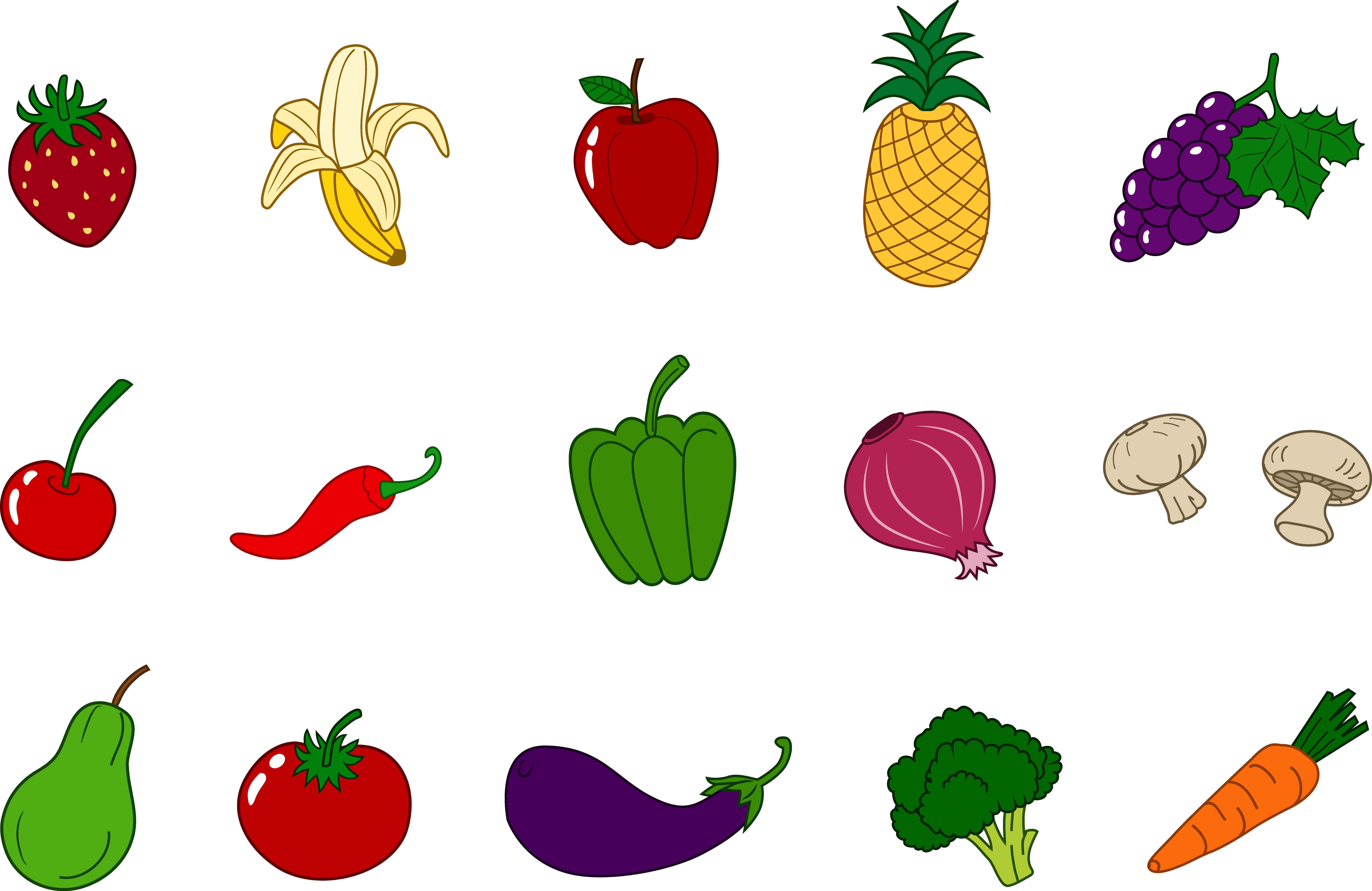 Free clipart vegetables cartoon