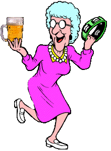 Old Woman Dancing Clipart