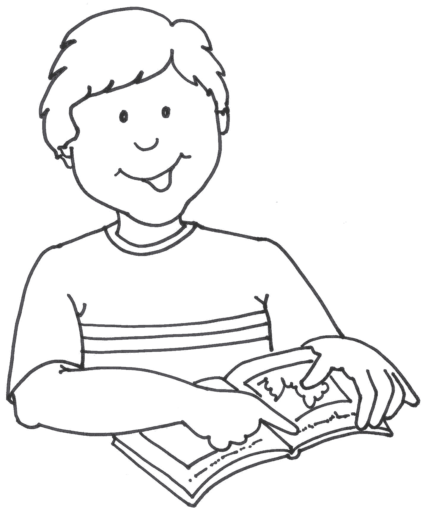 Boy clipart student black