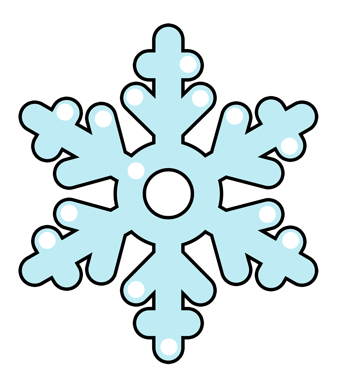 Cute snowflake clipart snowman catching snowflakes clip art image
