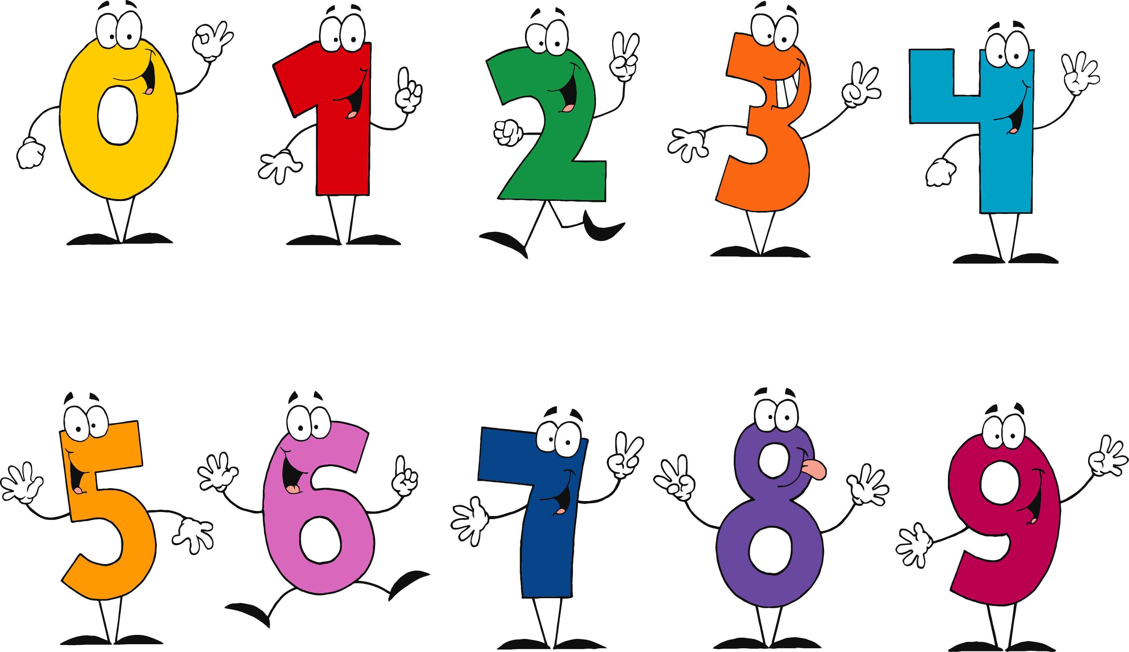 Numbers 1 to 10 clipart