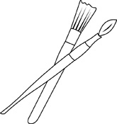 Paintbrush Black And White Clipart