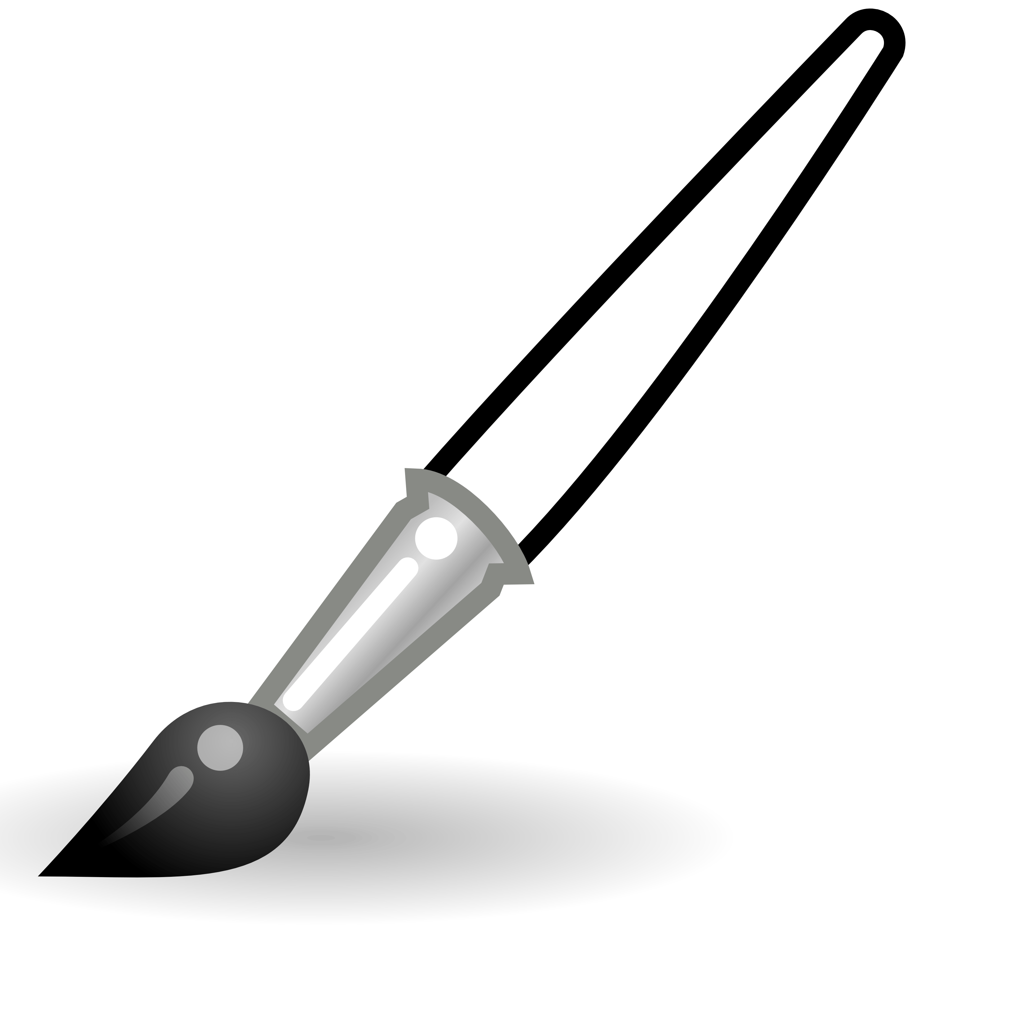 Paintbrush Black And White Clipart