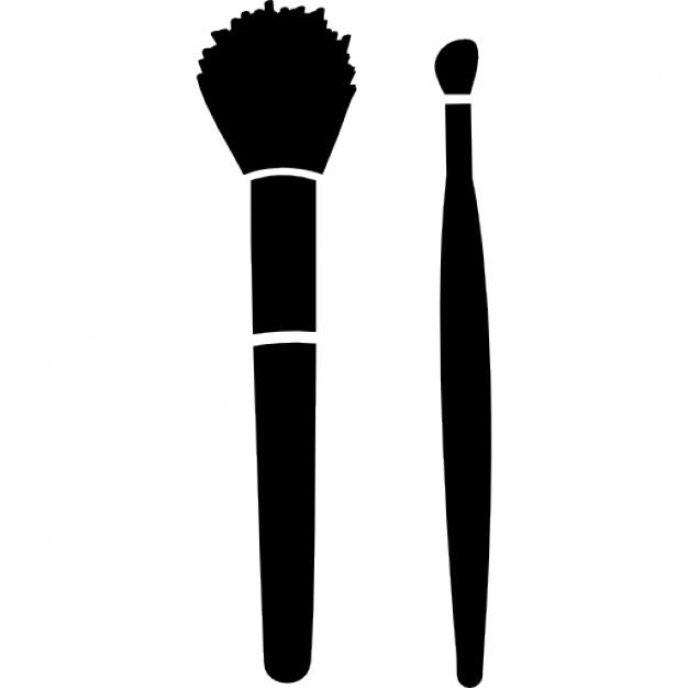Makeup Brush Clipart Black And White. 