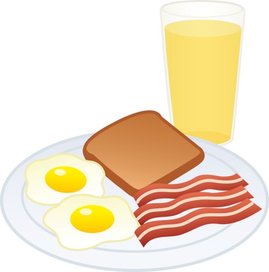Eggs Bacon Toast and Juice