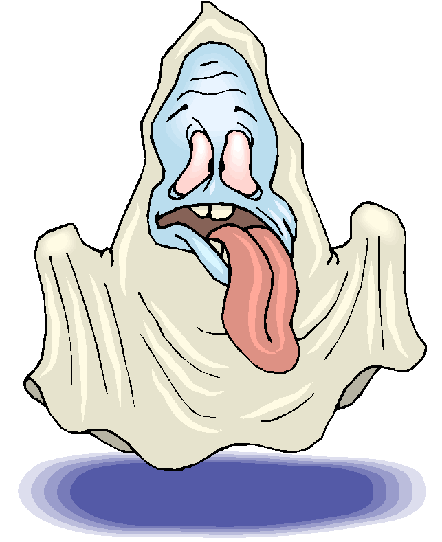 Creepy ghost clipart outline