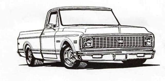 Old chevy truck clipart