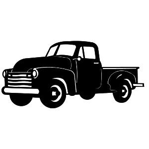 57 Chevy Silhouettes Clipart