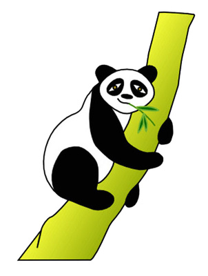 Panda Bamboo Clipart