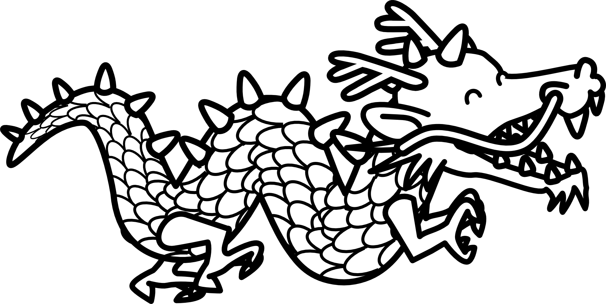 Dragon Image Black And White