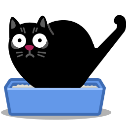 Cat, cat litter, litterbox, poo icon