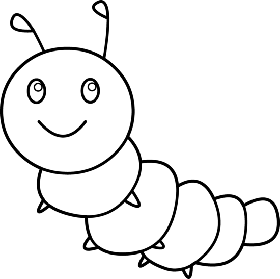 caterpillar clipart black and white transparent - Clip Art Library