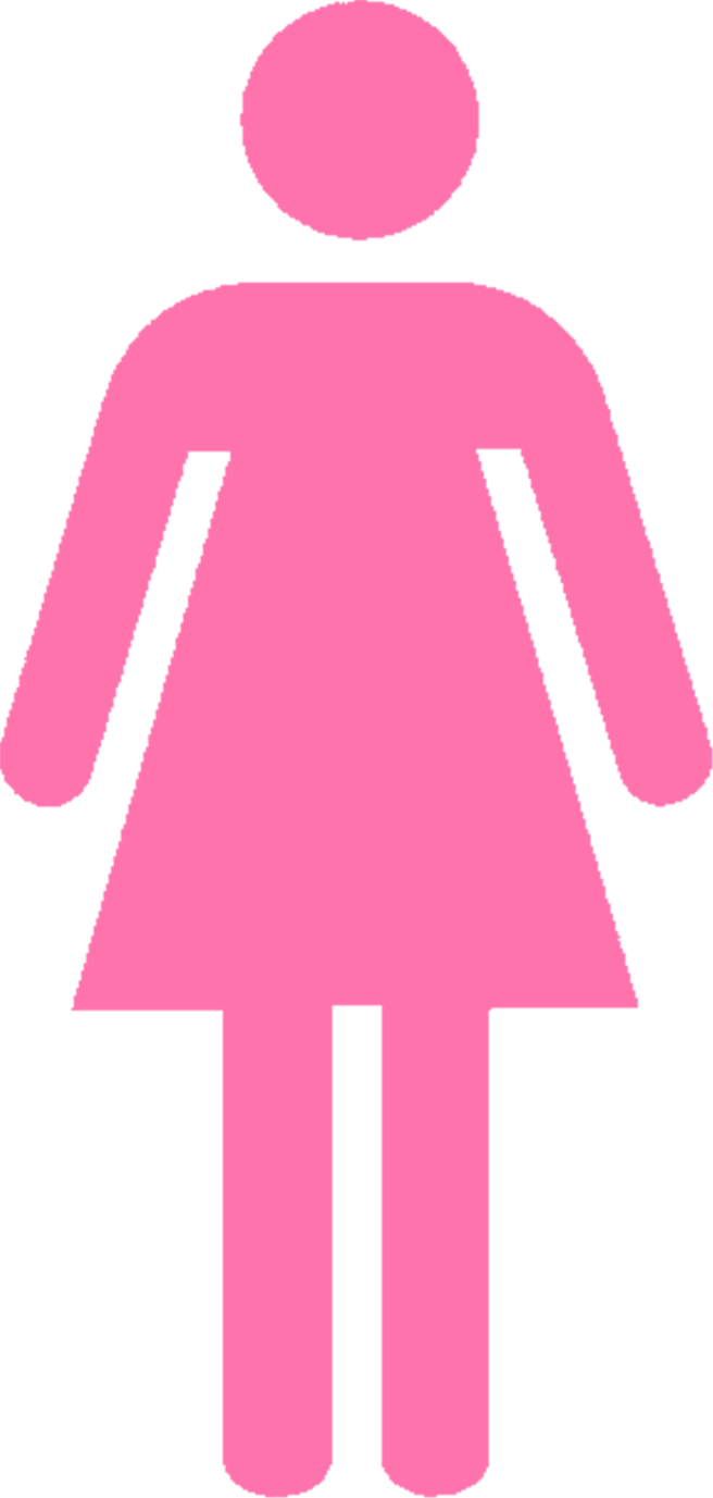 Pink Bathroom Sign Clipart