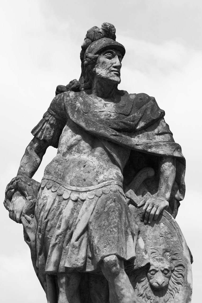 Roman sculpture black and white clipart