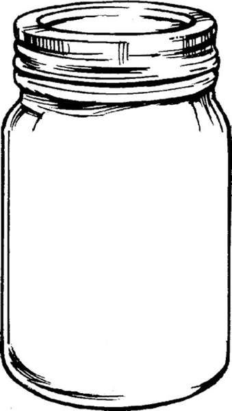 Free mason jar tempplates an ink drawing of a mason jar clipart