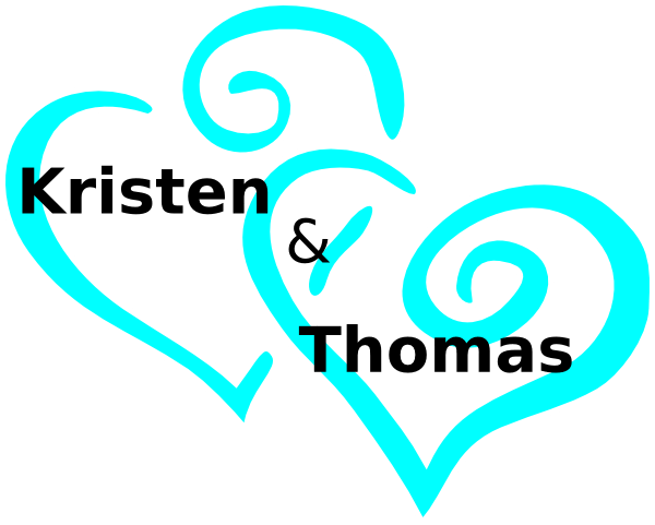 Blue Heart Wedding Clip Art 