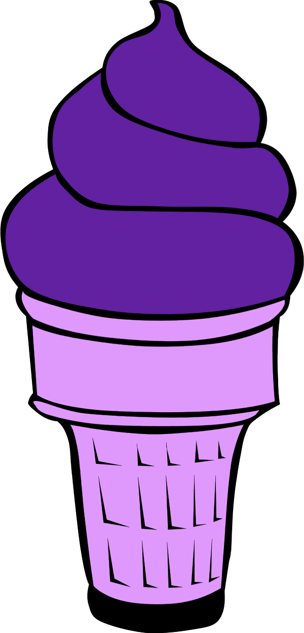 Purple ice cream clipart