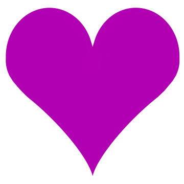 Purple Valentine Heart Clipart