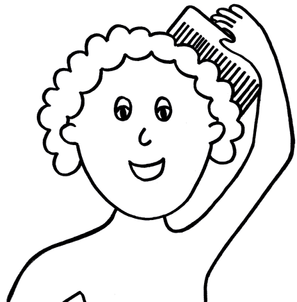 comb hair clipart black and white - Clip Art Library