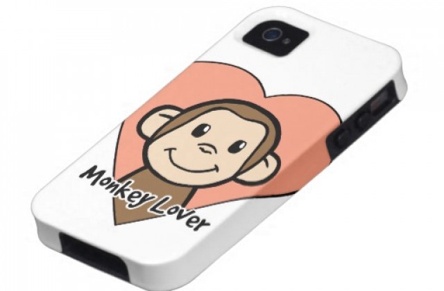 Cute Cartoon Clip Art Smile Monkey Love In Heart Case Mate Iphone