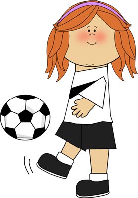 Clipart of girls playing soccer in high school