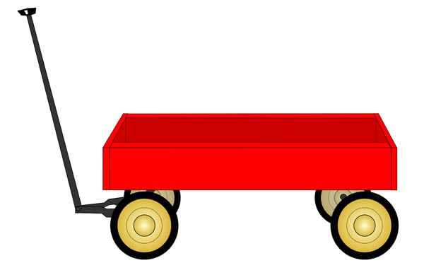 Little Red Wagon Clipart