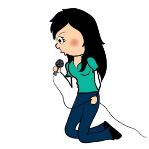 Female Singing Clipart