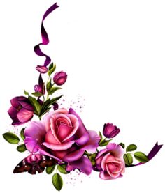 Pink Rose Art PNG Clipart