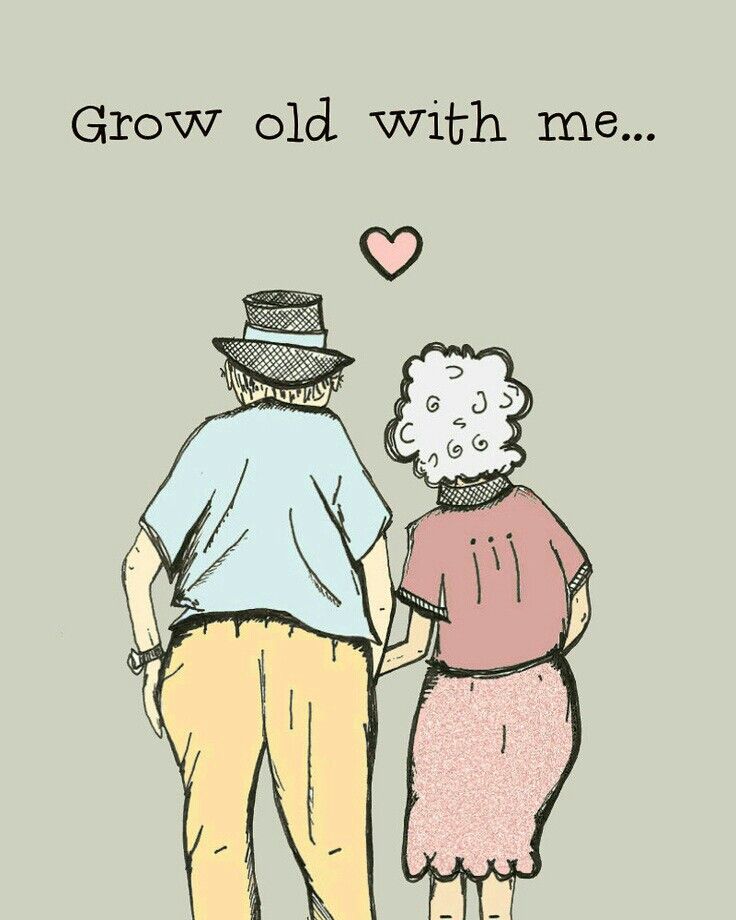 Growing old clipart