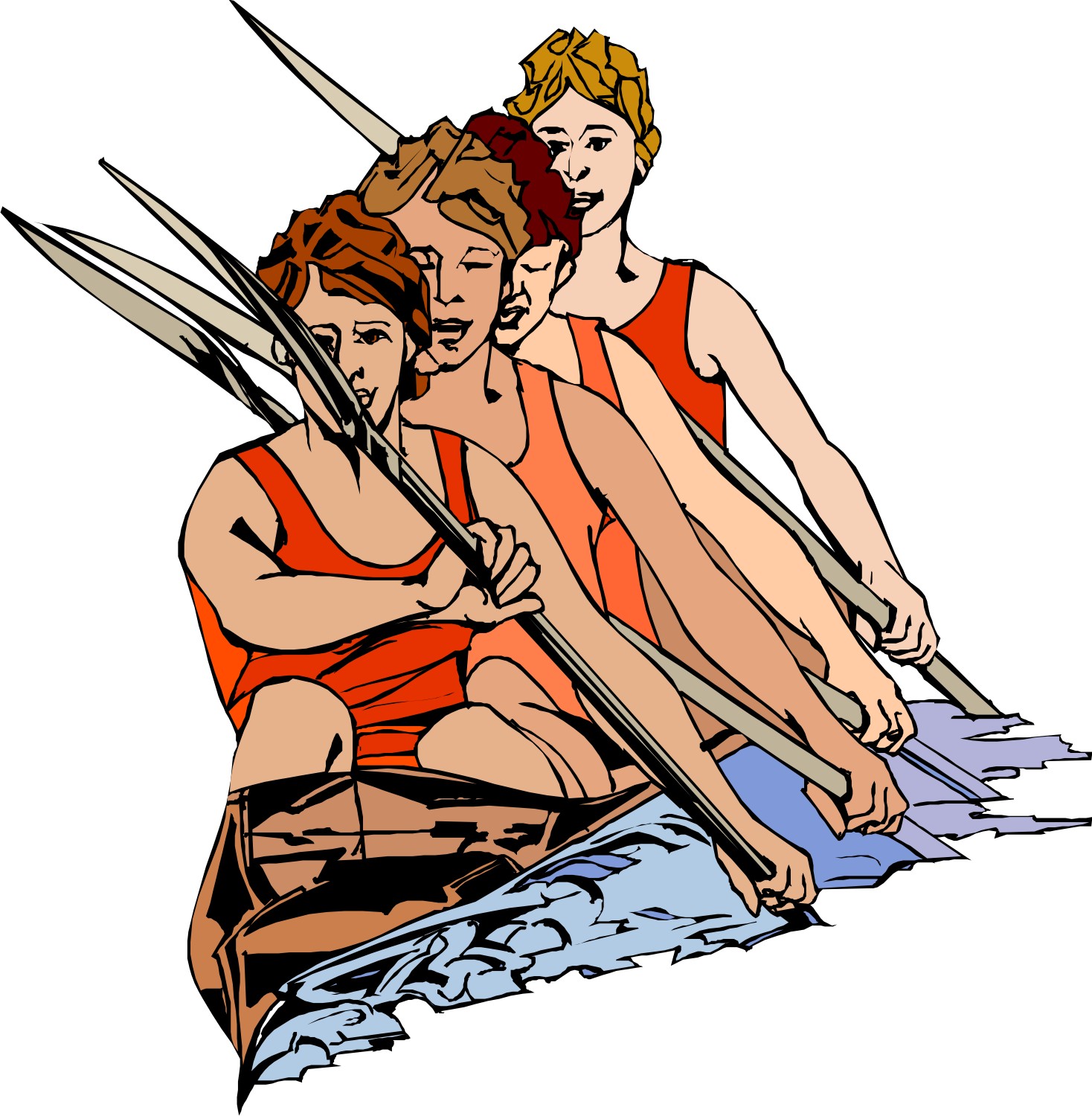 Free clipart rowing crew