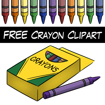 FREE Crayon Clip Art by Digital Classroom Clipart