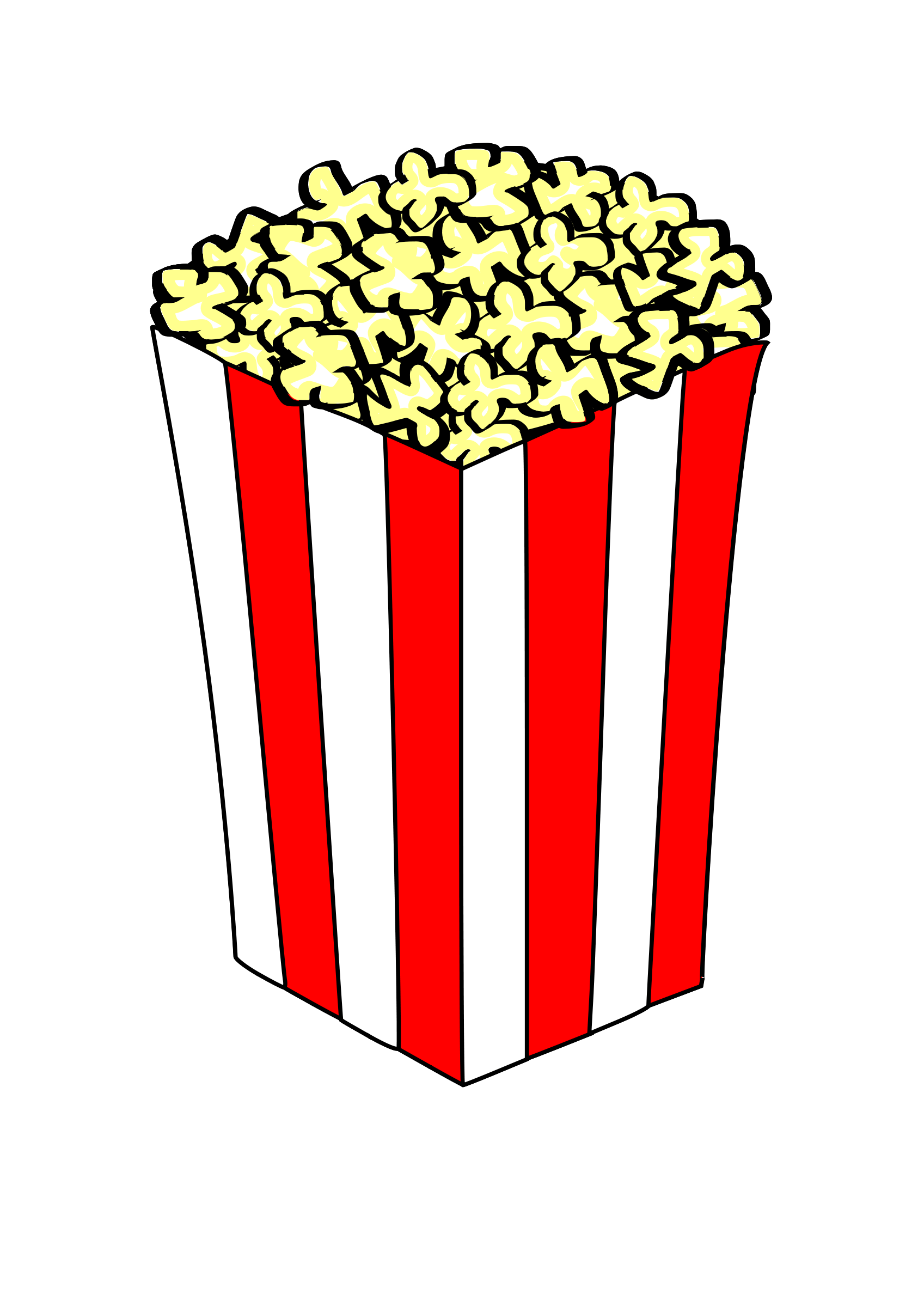 Collection of Single Popcorn Cliparts (48) .