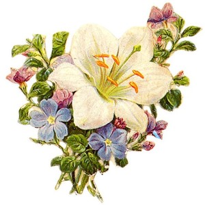 Victorian flowers clip art
