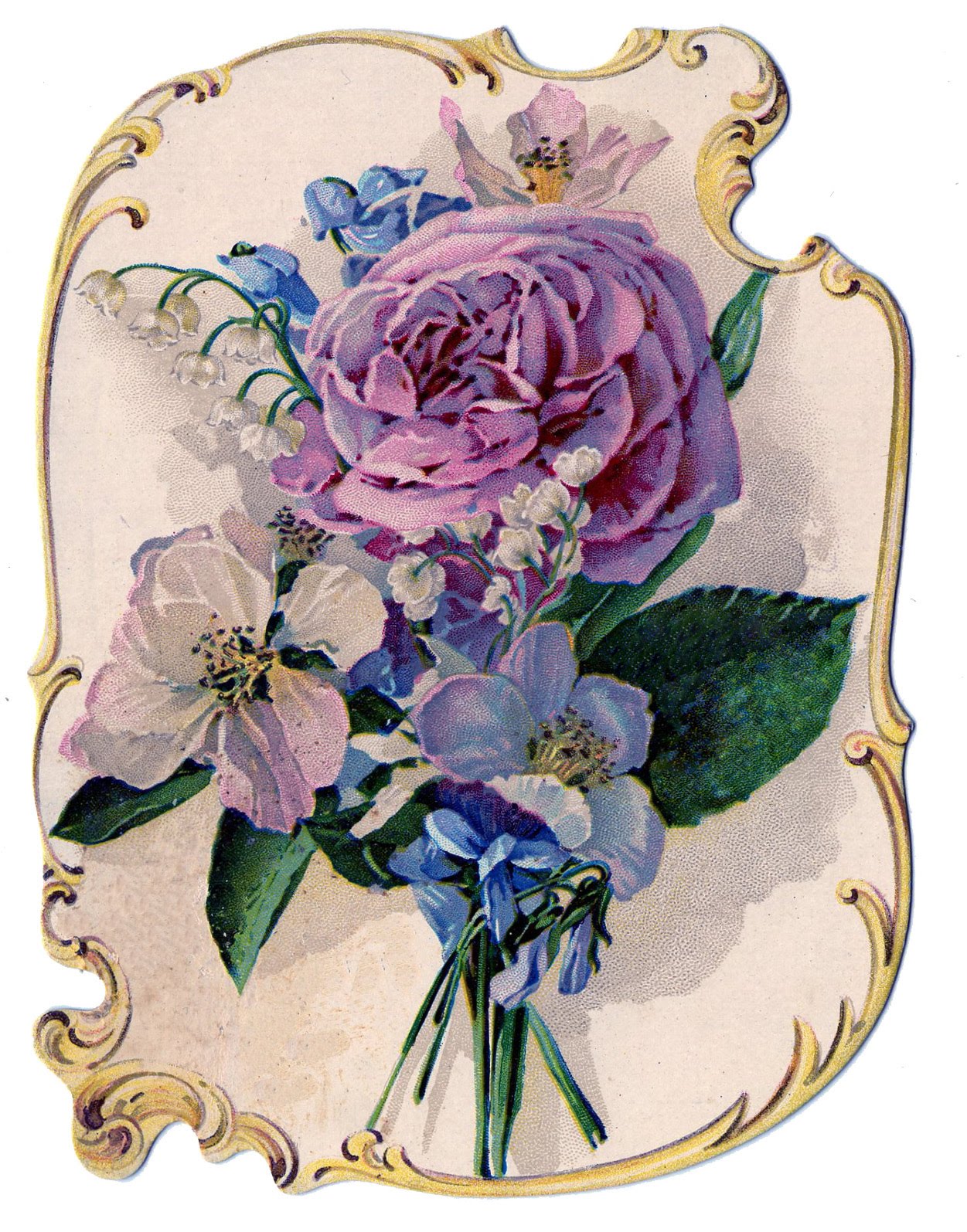 Victorian flowers clip art