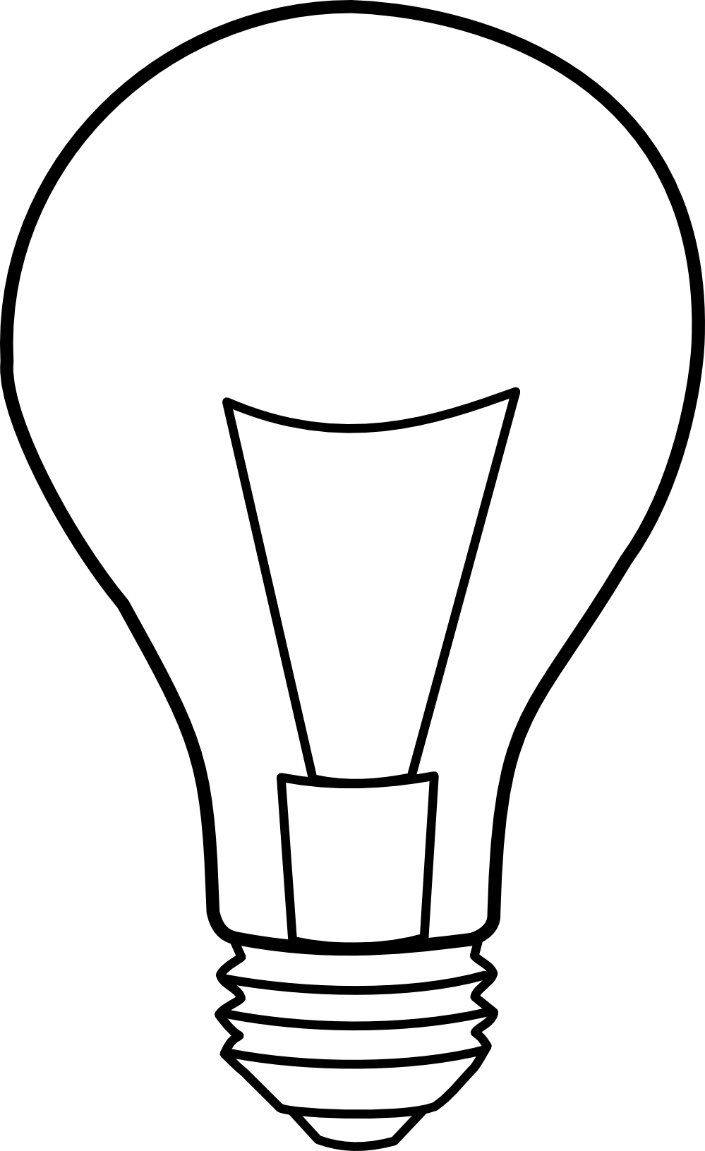 Black And White Light Bulb