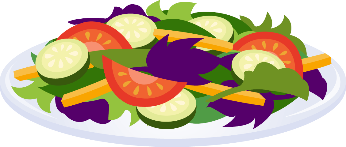 Clipart plate of veggies
