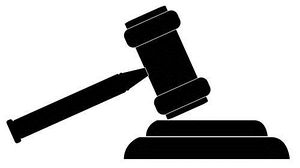 Clipart judge with gavel silhouette