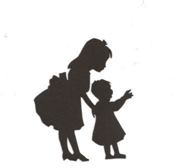 Sisters Silhouette Clipart