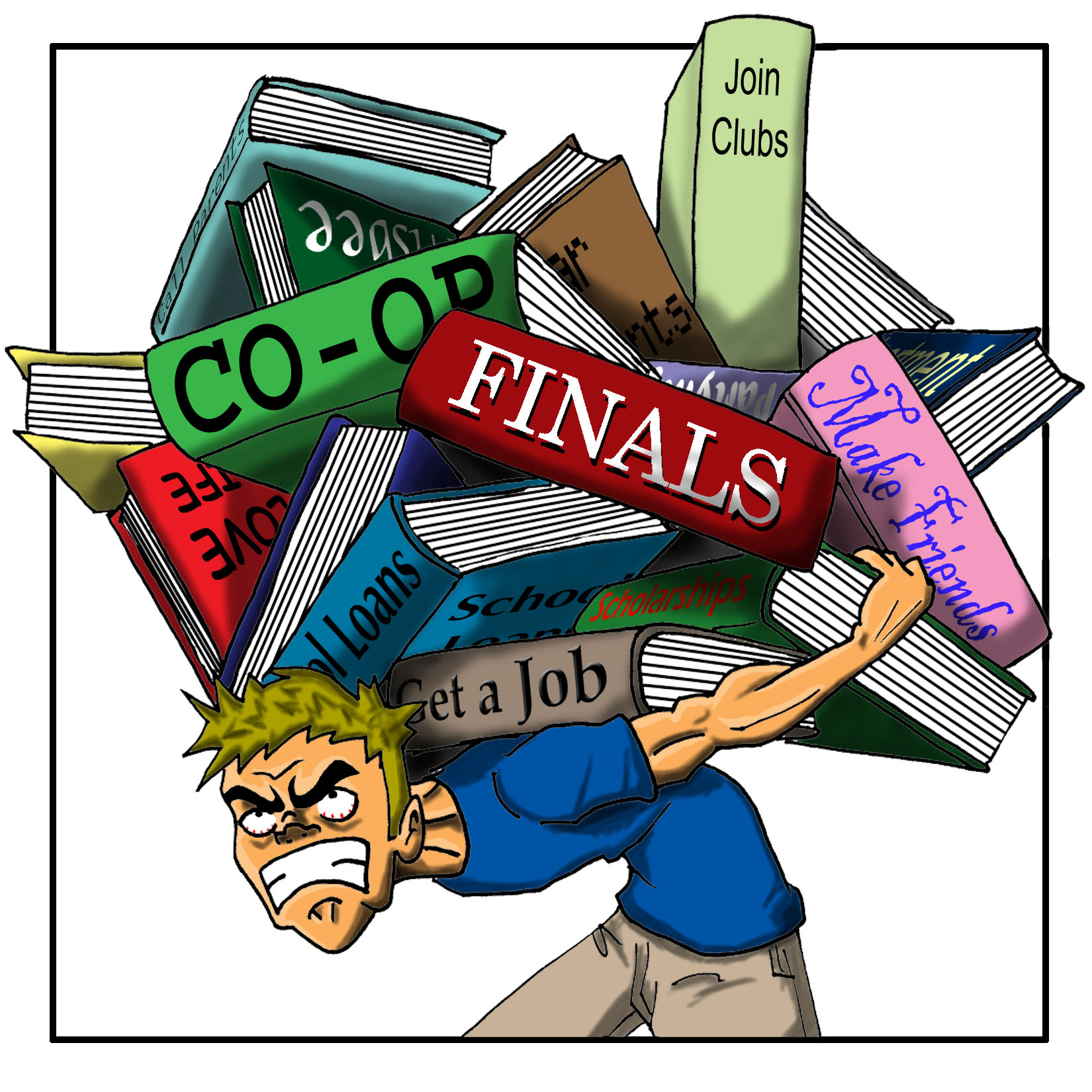 Stressed Student Clipart
