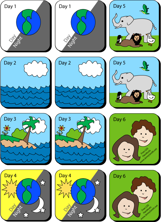 Cute story of creation clipart