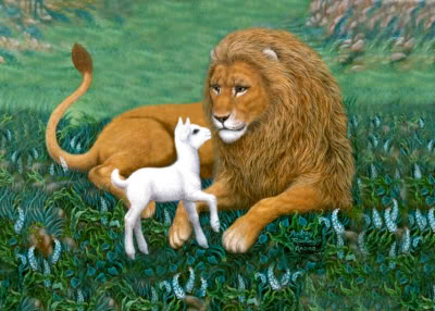 3D Art Drawing Ronjoewhite: Lion And Lamb Clipart
