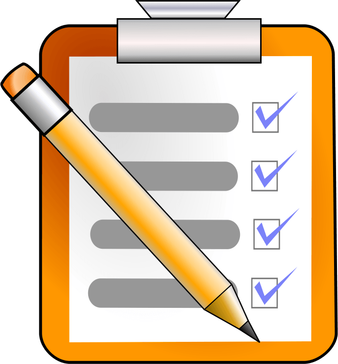 Writing checklist clipart