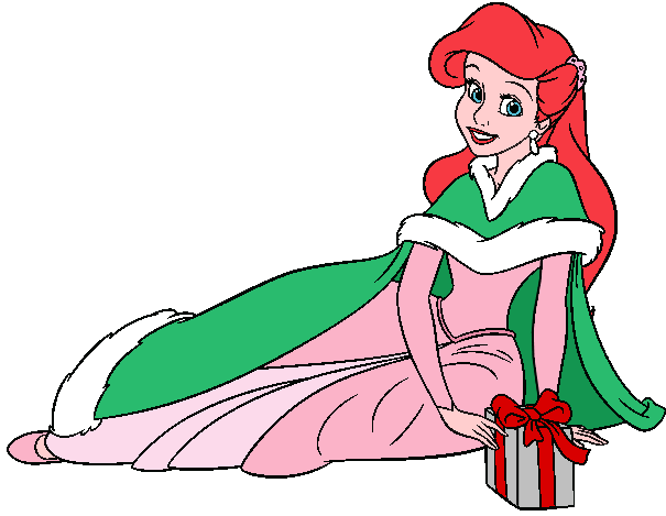 Christmas disney princesses clipart