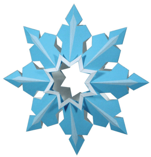 Kids with snowflakes clipart