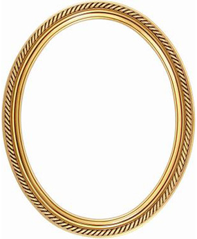 Gold oval frame clipart