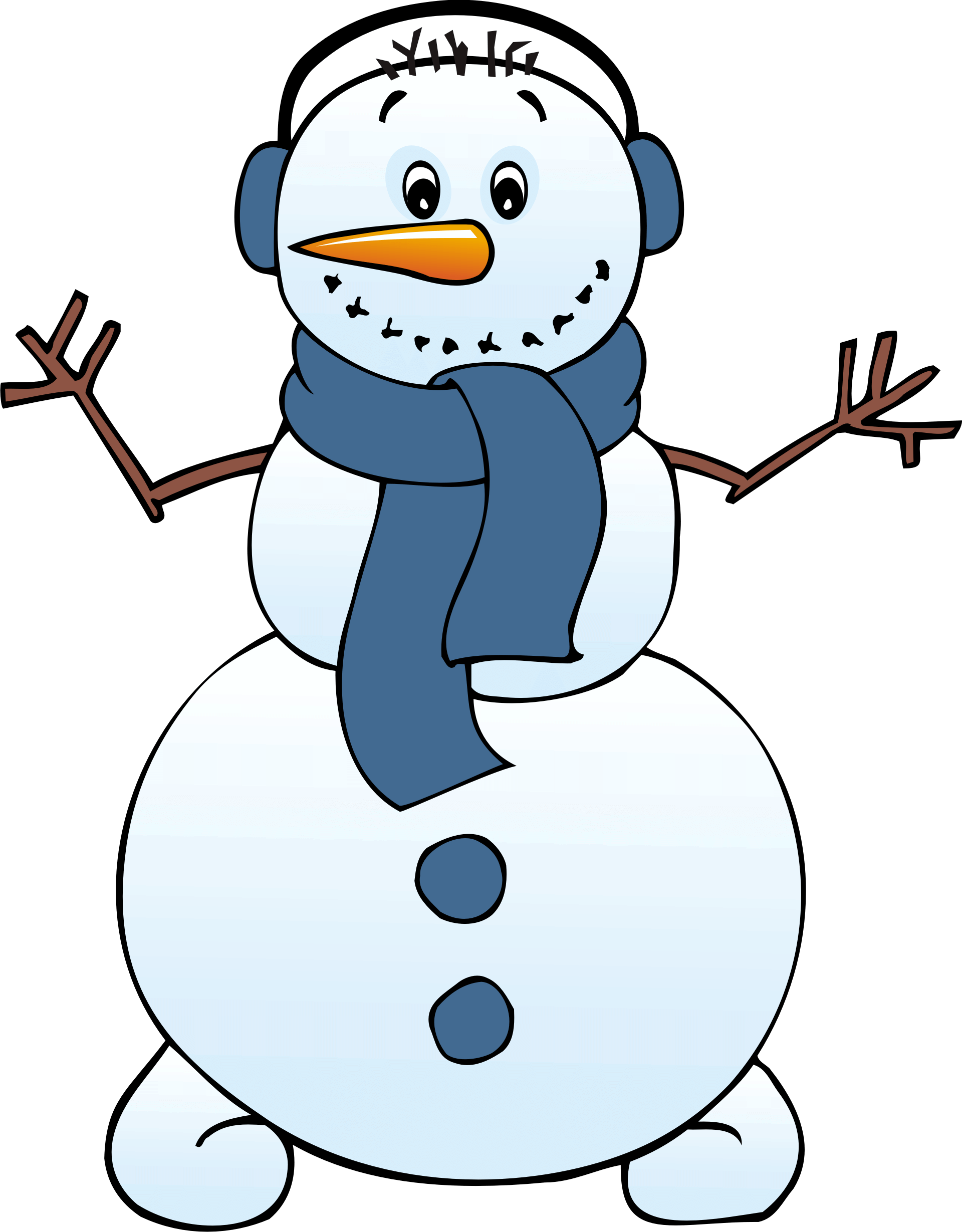 Scarf And Hat Clip Art Snowman