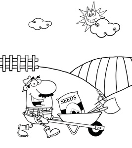 Farming Cartoon Clipart Image